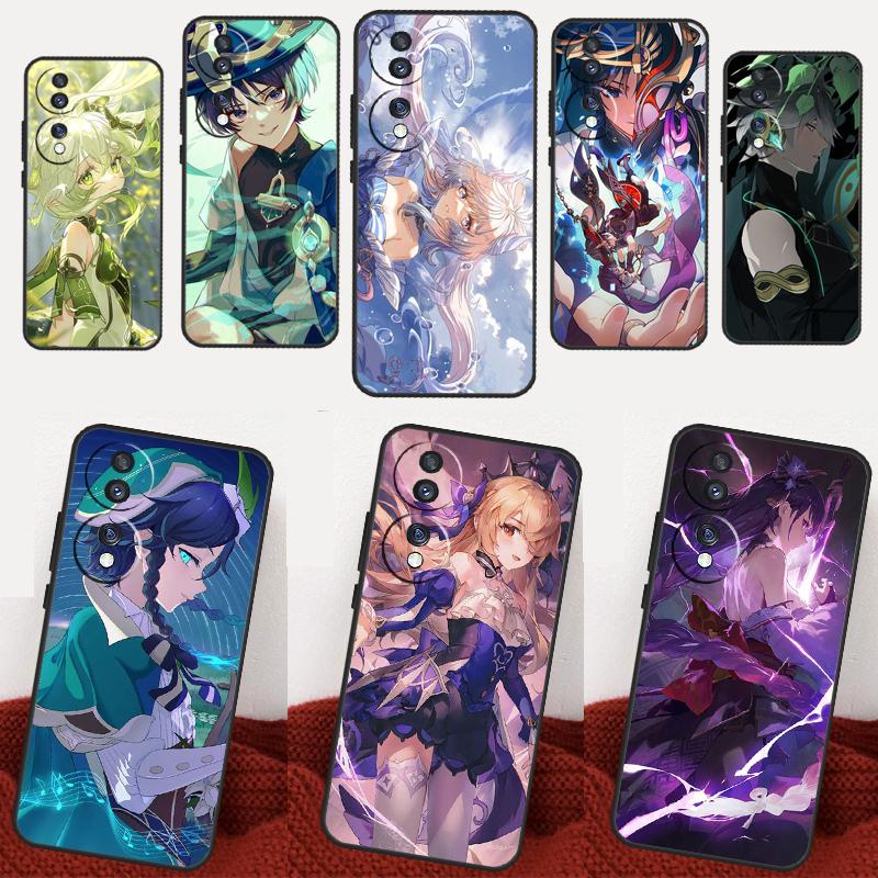Чехол Genshin Impact для Honor 90 Lite 70 Lite 50 X8a X9a X7a X6a X7 X8 X9 Magic 5 Pro 4 Lite 9X 8X Coque