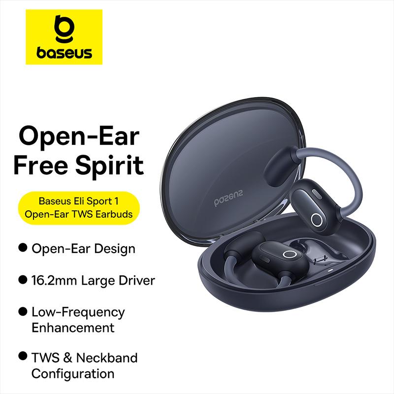 Baseus Eli Sport 1 Наушники с открытыми наушниками Высококачественные беспроводные наушники 5.3 с Bluetooth TWS Игровые наушники с костной проводимостью