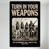 Винтажная черно-белая металлическая жестяная вывеска-пропаганда 'Сдайте свое оружие' - Исторический зловещий плакат для домашнего бара, мужской комнаты, кафе De