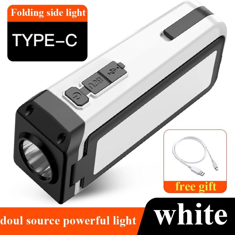 4000mAh Rechargeable Led Flashlight Led Work Light Camping Long Lasting Rechargeable Lamps Tiki Convoy Flashlights Bank Edc