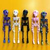 Skull Fridge Magnets with Movable Joints Halloween Poseable Skeleton Fridge