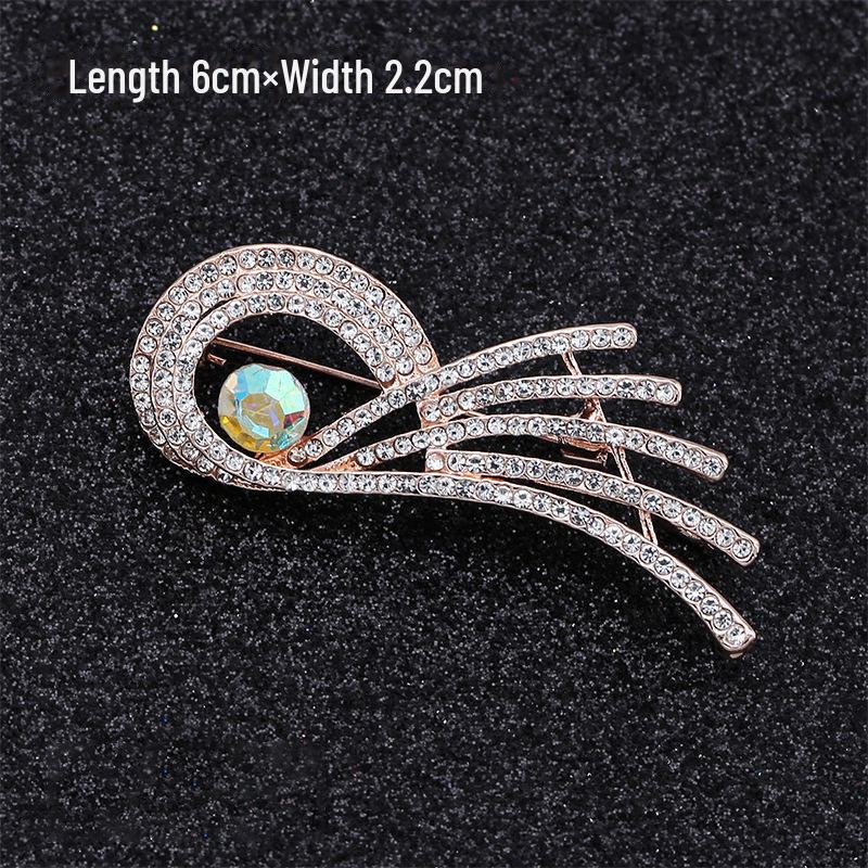 Модная брошь с бантом: Металлические украшения с жемчугом и стразами в виде цветка