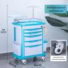 ABS Anesthesia & Infusion Multifunctional Rescue Trolley with Single/Double Door and Five Drawers
