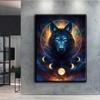 5D Diy Diamond Painting Moon and Star Wolf Cross Stitch Set Full Diamond Embroidery Mosaic Art Picture of Rhinestones Decor Gift