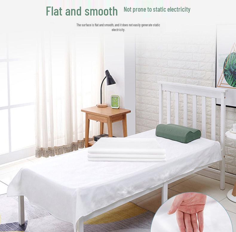 Хлопковый Белый Больничный Толстый Набор Простыней: Простыня, пододеяльник и наволочка для общежитий и государственного использования