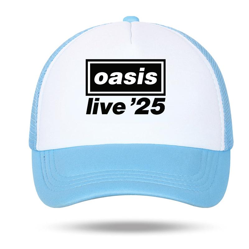 OAsis Printed Mesh Summer Baseball Cap Men Women Party Music Outdoor Fashion Gorros Sports Breathable Outdoor Sports Hat