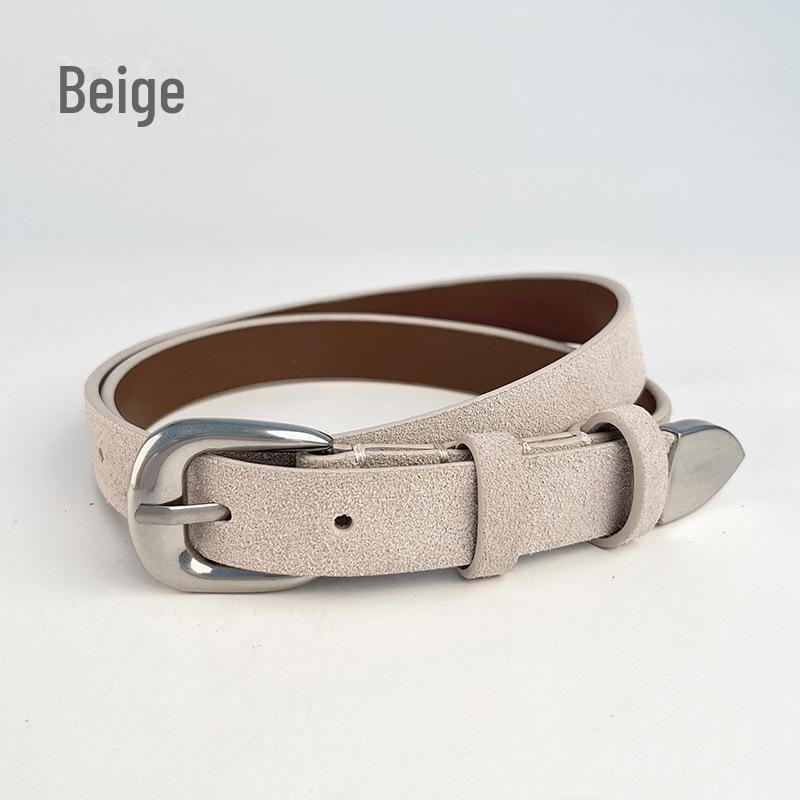 Женский ретро-ремень из натуральной замши с матовым эффектом — идеально подходит для юбок, свитеров и курток