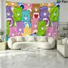 Cartoon Care bears Wall Tapestry Aesthetic Wall Hanging Printed Fabric Blanket Decorative Tapestries for Bedroom Living Room Home Decor