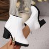 Fashion Ankle Women Chelsea Short Boots Goth Fashion Chunky Heeled Shoes New Pumps 2025 Winter Gladiator High Heels Woman Botas Mujer