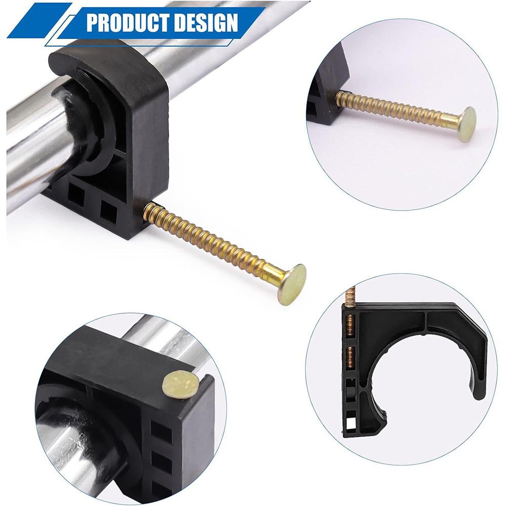 Набор из 50 шт. 1/2" полухомутов J-образный крюк с гвоздями для трубных соединений