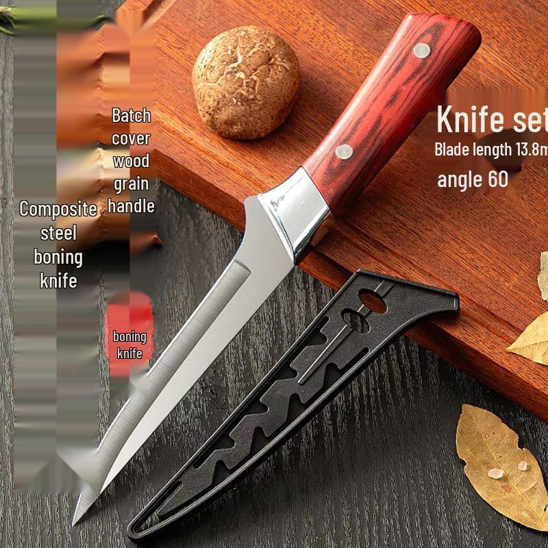 Немецкий нож из нержавеющей стали для обвалки и разделки мяса: Идеально для убоя свиней, крупного рогатого скота и овец, идеально для поваров.