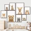 Медведь Банни Лиса Олень Сова Ежик Обезьяна Детская Настенная картина на холсте Плакаты и принты Настенные картины Декор для детской комнаты