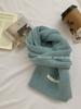 Manufacturer's homemade wool blended solid color wool scarf female winter white new student couple simple knitted scarf