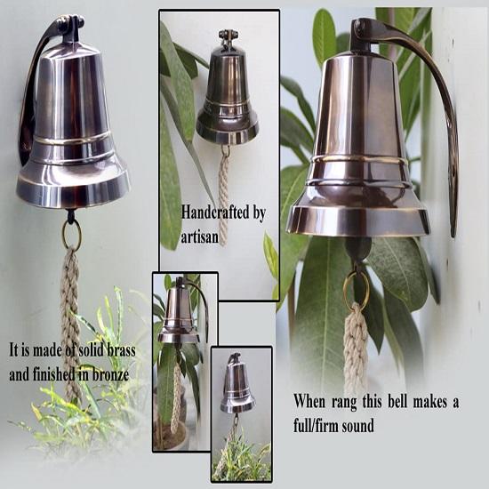 13.97 см Твердый латунный колокольчик Морской настенный колокольчик Идеальный