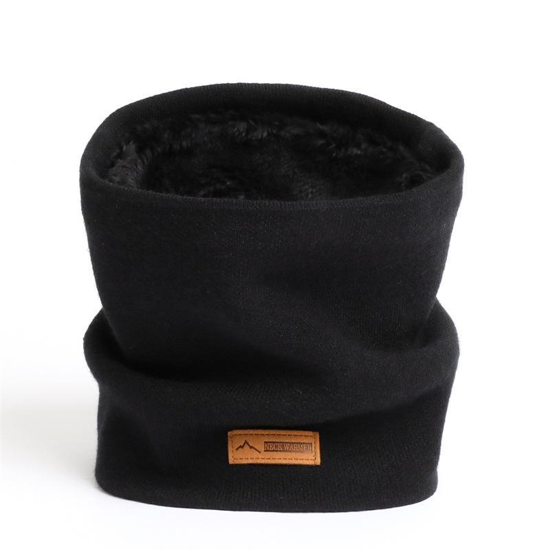 Вязаный шарф унисекс: Уютная, однотонная, всесезонная теплая шапка-ушанка