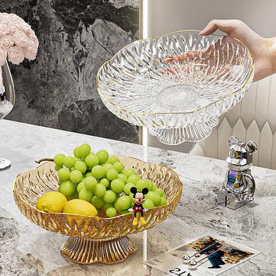 Фруктовница Гостиная Бытовая Высокоценная Фруктовница для Кофейного Столика Легкая Роскошь Высокий Класс Сливной Фруктовый Бассейн Тарелка для Сухофруктов