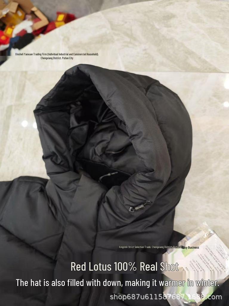 Оригинальная удлиненная пуховая куртка The North Face с капюшоном, унисекс, для холодной погоды