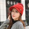 Женские осенне-зимние шапки с утолщенным флисом, теплые, в корейском стиле, однотонные, с защитой ушей, бейсболки, вязаные шерстяные шапки и береты