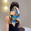 Ribbon Headscarves Oil Painting Hair Ribbon Scarf New Neck Tie
