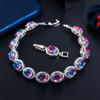 Personalized Color Synthetic Tourmaline Bracelet Gradual Change Color Crystal Glass Hand Jewelry Supply