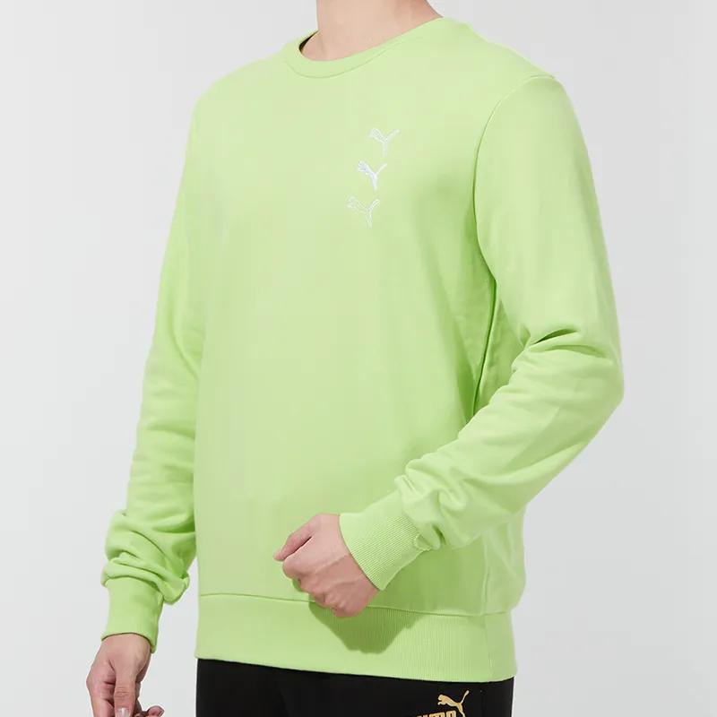 PUMA Sports Life Collection Sweatshirts Men's Green Crew Neck Moderate Other (Unisex) Sweatshirts 535016 81