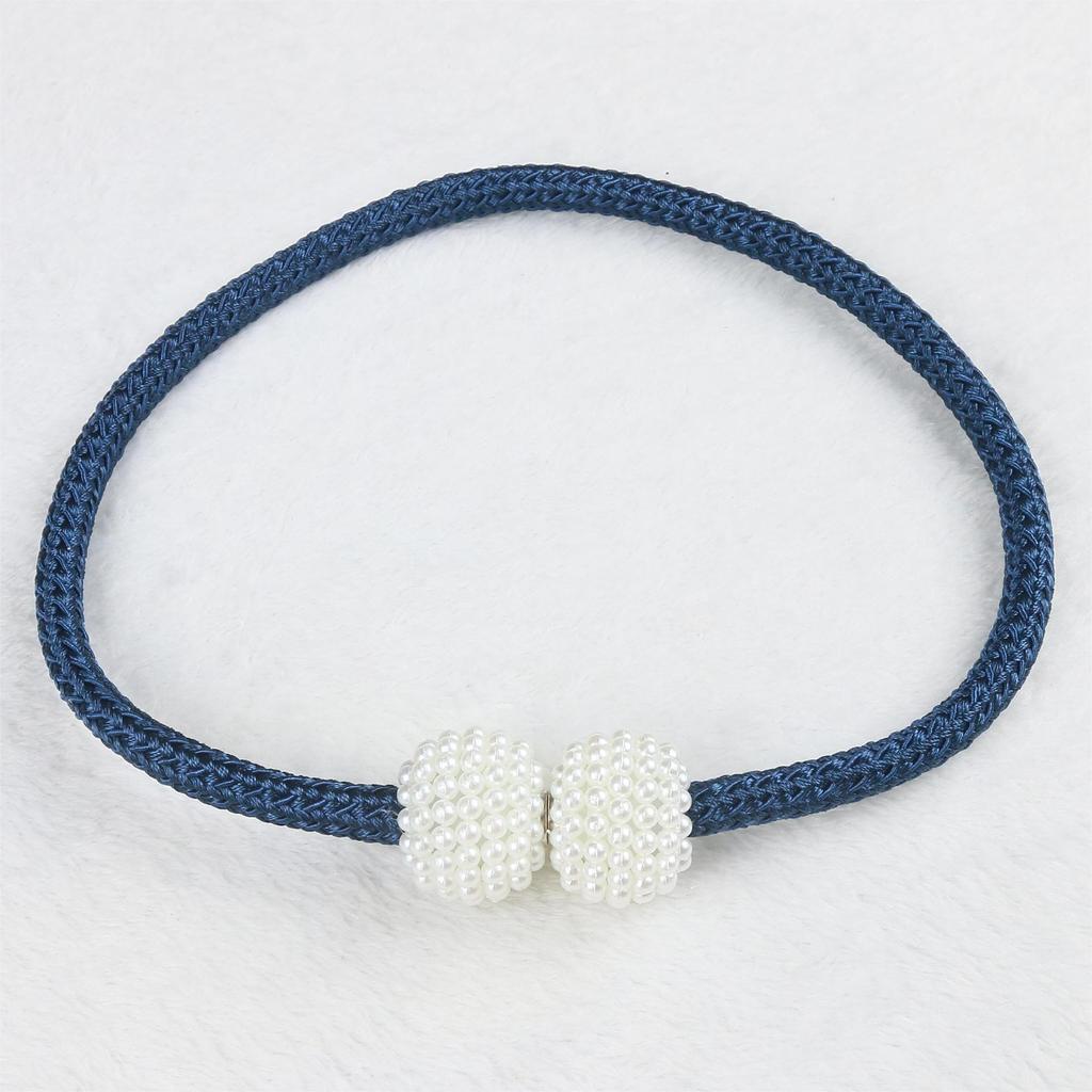 Magnetic Curtain Tiebacks Pearl Ball Home Curtain Buckle European Decoration Weave Clips Rope Straps Holder for Big Drapries