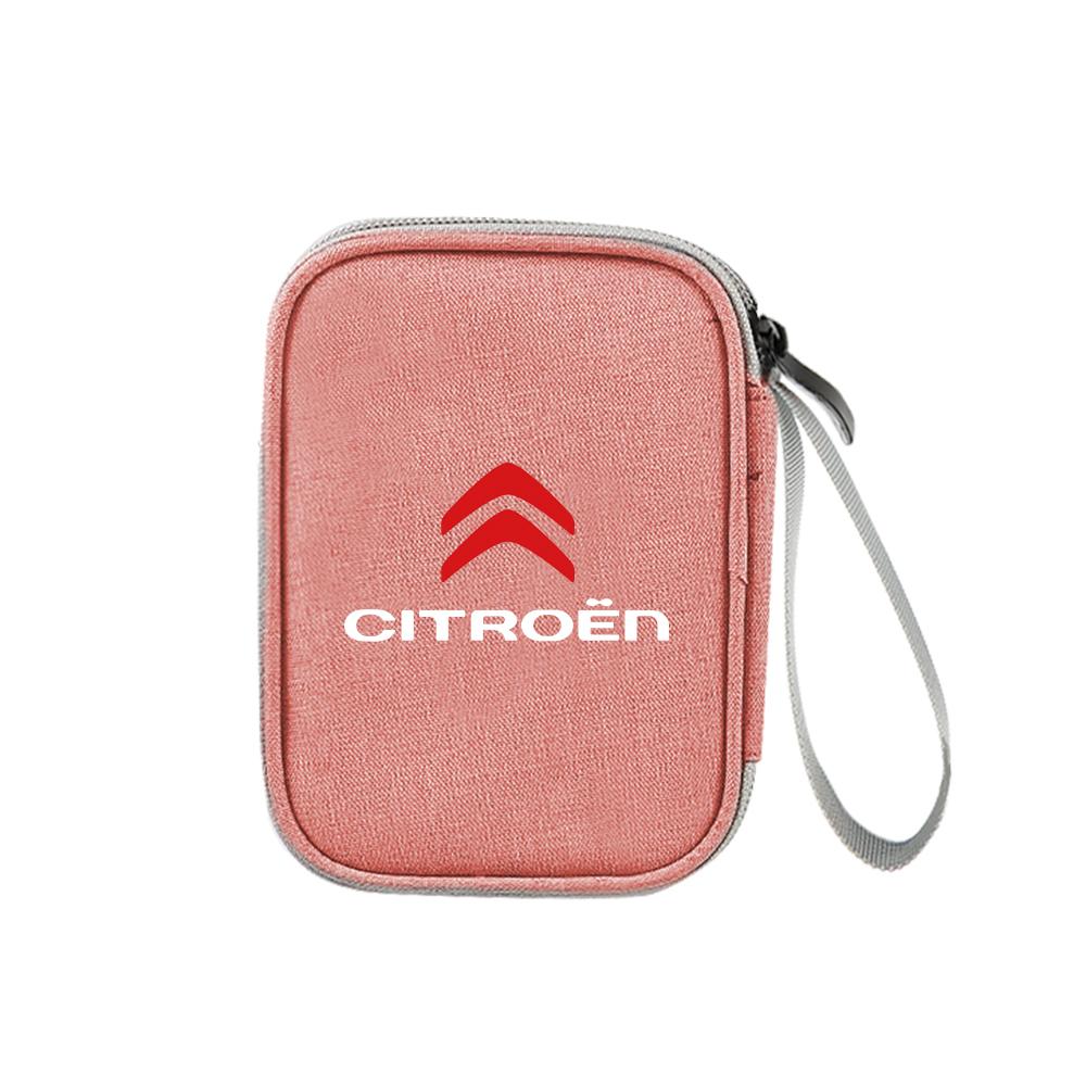 Multi-Function Car Travel Cable Bag Digital Product Storage Bag For Citroen C4 Picasso Xsara C5 Aircross Cactus C1 C2 C3 C6 C8