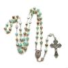 62KD Rosary Beads Necklace 6mm with Jesus Christ Crucifix for Cross Catholic Pendant Party Gift