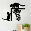 Charming 1pc Cats Metal Decor - Nature Embodied Metal Wall Ornament. Appealing Home and Office Geometric Metal Decoration