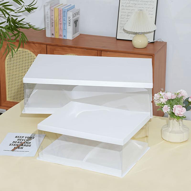 Прозрачная прямоугольная коробка для торта Kinjie 20 дюймов (50x40x18см)