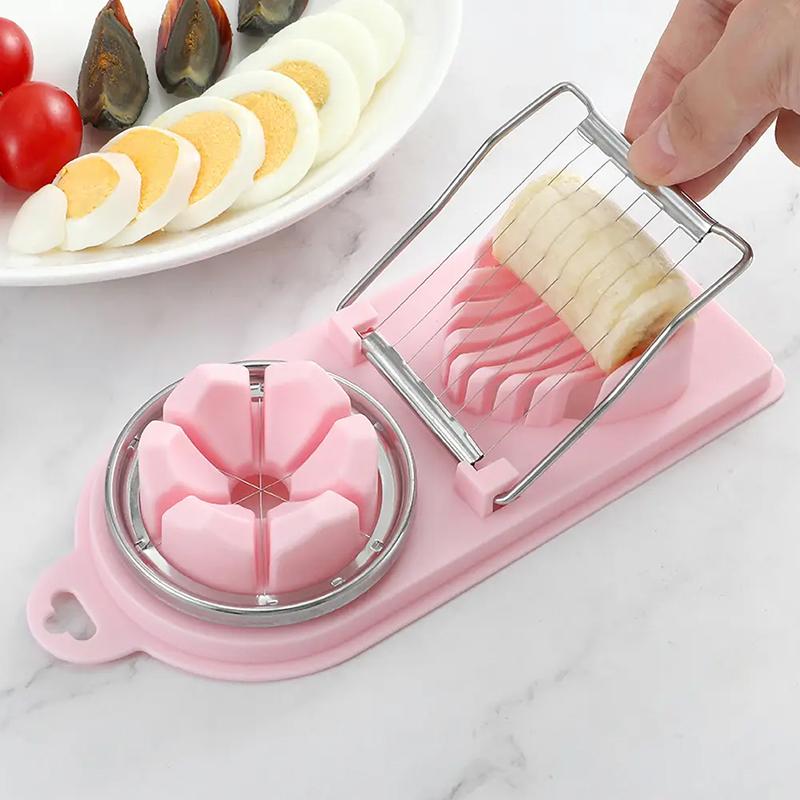 Точечная японская многофункциональная яйцерезка Яйцерезка с двойной головкой Два в одном необычная машина для нарезки консервированных яиц