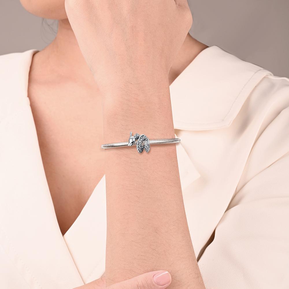 Подвеска Шарм Медная Бусина Счастливый Дракон Подходит для Оригинального Браслета Для Изготовления Ювелирных Изделий Подарок на День Святого Валентина