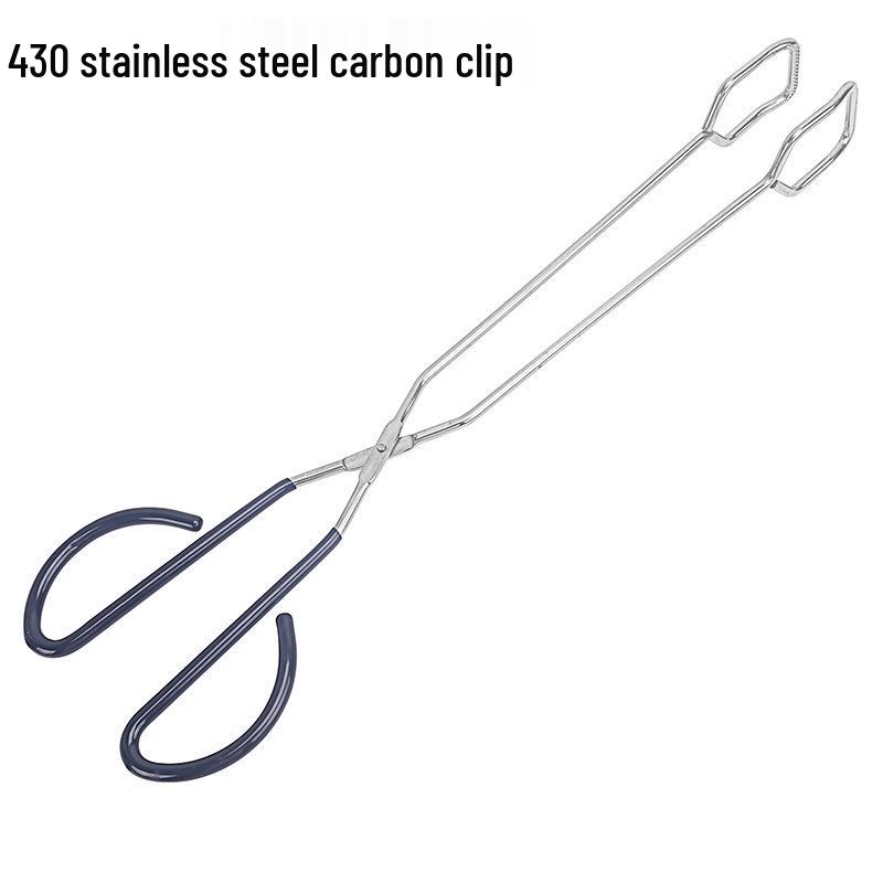 41CM Multi-Purpose Carbon Food Tongs – Bread, BBQ, and Barbecue Clips