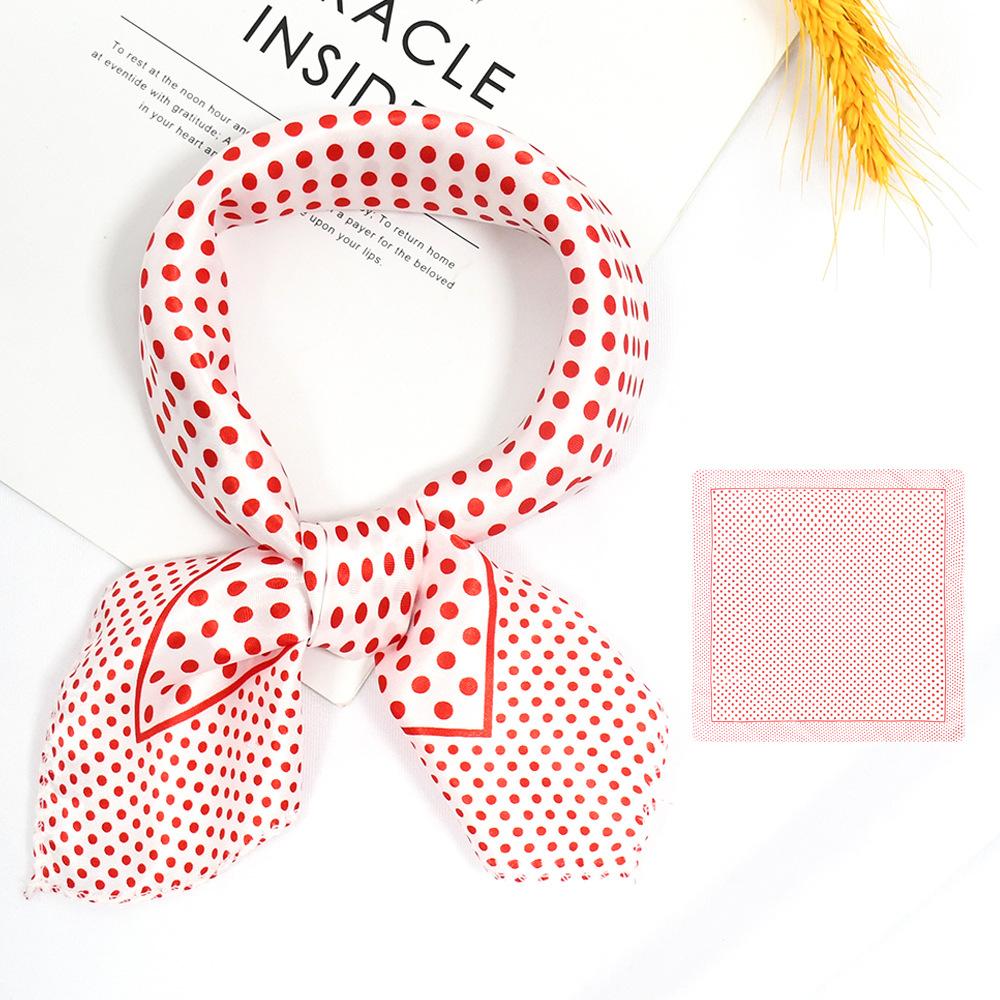 Новый модный высококачественный шелковый шарф квадратный шарф цепочка имитация шелка 50x50 маленький шарф для женщин