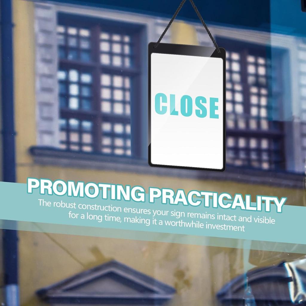 Thyle 3 Pcs Business Retail Hanging Sign Holder 8.3 x 11.7 Inch Plastic Advertising Signage Sign Holder Craftsman's Stall Clear Poster for Store