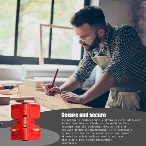 Multifunctional Folding Magnetic Post Leveler for Plumbing, Post Level, Pipe Post Magnetic Tool, Trailer Bubble Level, Horizontal Level Tool, Meter fo