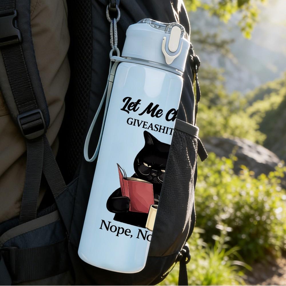 1PC Do No Harm Cat Pet Quote Print 750ml Color Plastic Sports Water Bottle Leakproof Flip Straw Lid Suitable for Sports Office Home Use