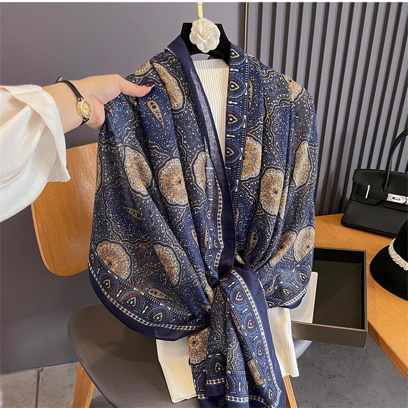 Luxury Brand Scarf Love Cotton Shawl Lady Wrap Large Pashmina Hijab Headband Scarves Islamic Turban Bufanda Foulard Stoles