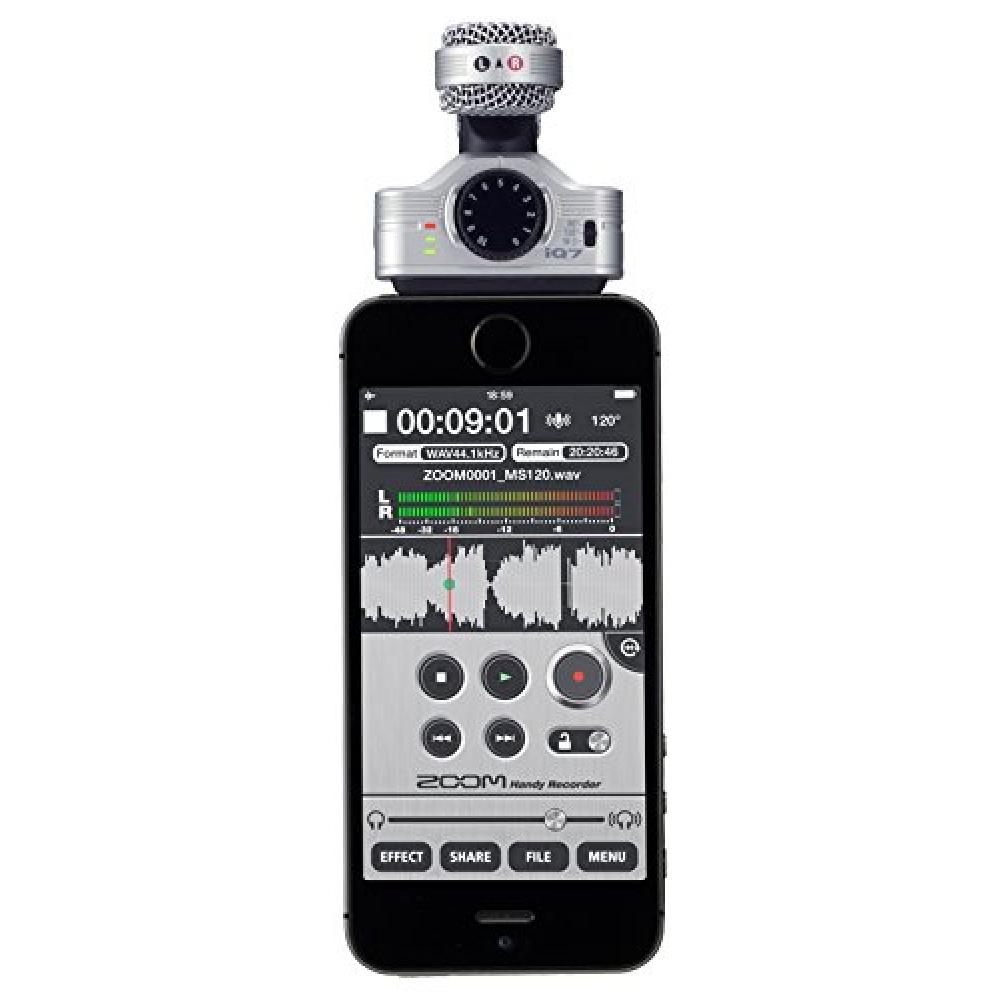 Zoom Стереомикрофон MS для iPhoneiPad с 3-летней расширенной гарантией производителя iQ7