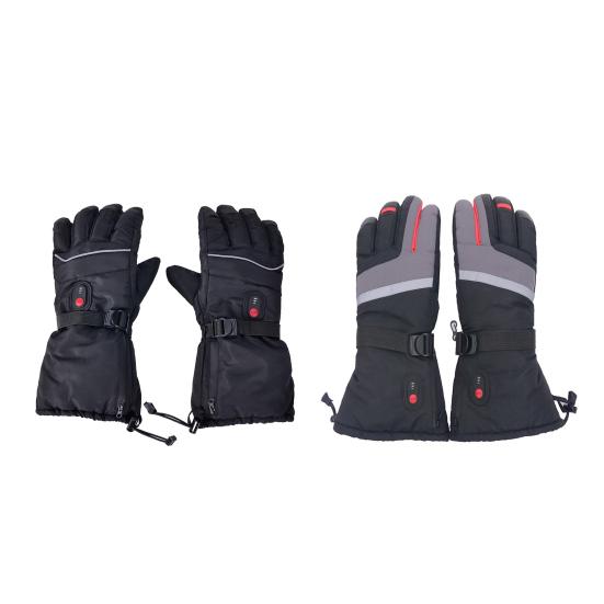 1 пара перчаток с электрообогревом и батарейным отсеком, USB-интерфейсом, питанием от аккумулятора, 3 уровнями регулировки температуры, ветрозащитными водонепроницаемыми перчатками