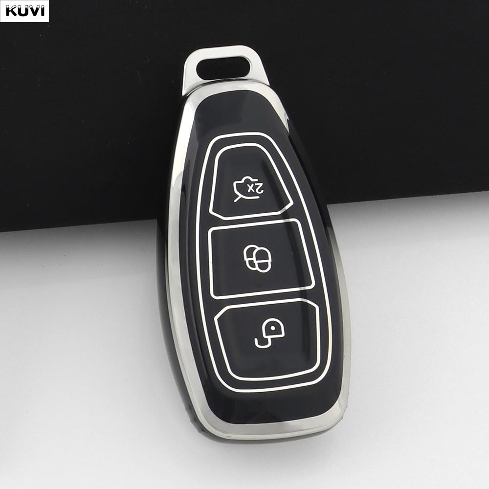 Новый чехол-оболочка из ТПУ для смарт-ключа автомобиля Ford Fiesta Focus 3 4 Mondeo Ecosport Kuga Focus St Держатель Брелок Аксессуары