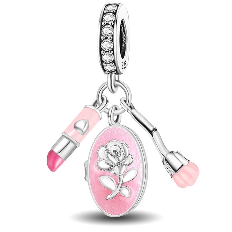 Медь Сладкий Пончик Розовый Автомобиль Жизнь Путешествия Шармы Бусина Сделай Сам Браслет Браслет Изготовление Подарок Высокое Качество Изысканные Ювелирные Изделия