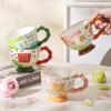 Ceramic Breakfast Cup Hand-Painted Creative Coffee Cup Pastoral Cup Household Goblet Oat Cup