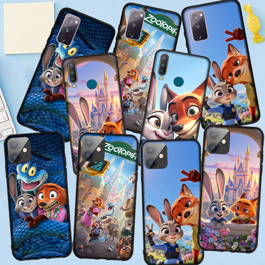 Чехол для телефона для iPhone 17 16 15 Plus X Huawei P30 P20 Lite Redmi Note 14 12 11 13 Pro Max OPPO A60 A80 A40 A18 A38 A54 Зверополис 2 Джуди Ник Гэри Cover