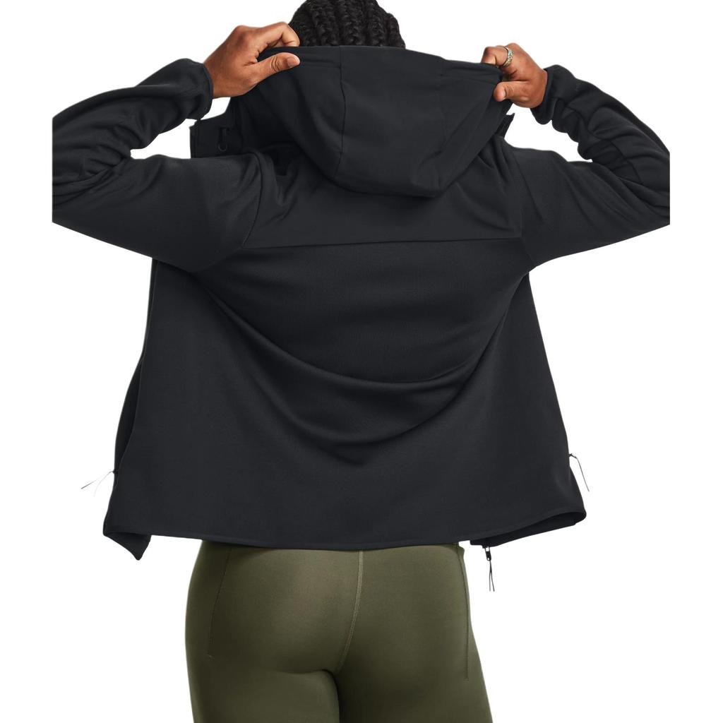 Under Armour Куртка Essential Swacket Training с капюшоном Женская Верхняя одежда Черный 1378850-001