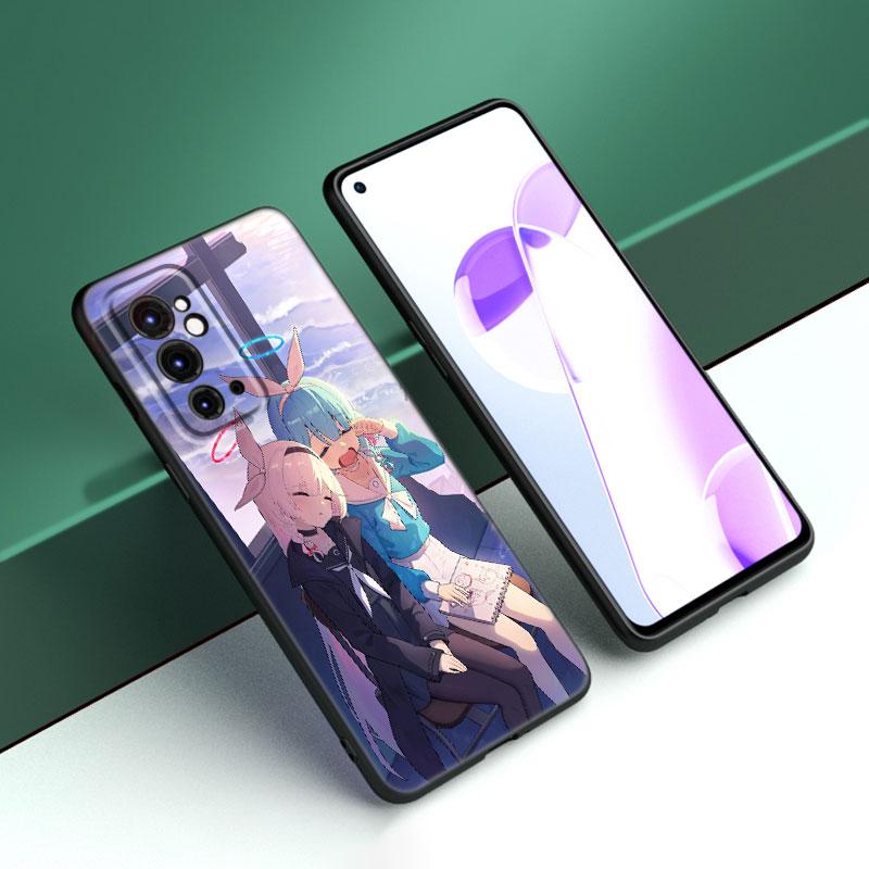 Blue Archive Game Black Silicone Phone Case For OnePlus 9 10 11 12 ACE 2V Pro 9RT 10T 10R Nord CE 2 3 Lite N10 N20 N30 5G