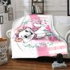 1Pc Floral Cat Illustration Flannel Blanket, Soft And Comfortable, Casual Warm, Camping Travel, Christmas, Halloween Xmas Gift Y1211