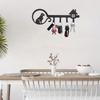 Multifunctional Iron Dog Wall Rack Festive Atmosphere Wall Hanging Coat Hanger Black Organizer Key Holder Clothes