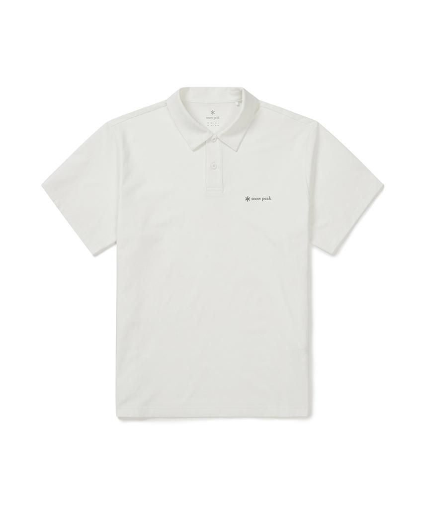 SNOWPEAK APPAREL Quick-Dry Short Sleeve Polo Shirt (S25Mmtps14) Off White