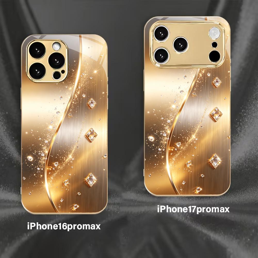 Высококачественный роскошный модный чехол для телефона funda iphone для iPhone 17 Pro Max чехол-стекло для iPhone 17 16 15 14 13 12pm Pro Plus